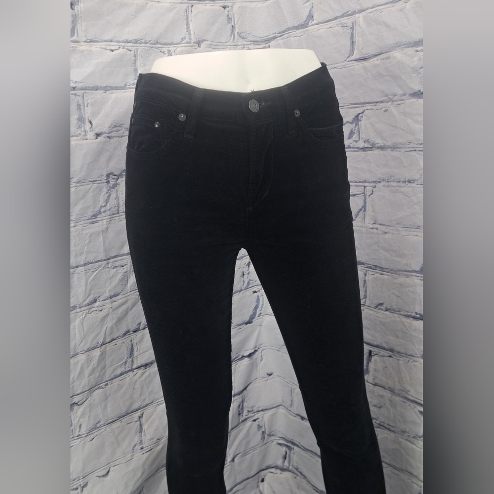 Citizens of Humanity COH Rocket High Rise Skinny Black Velour Corduroy Size 25 - Picture 11 of 16